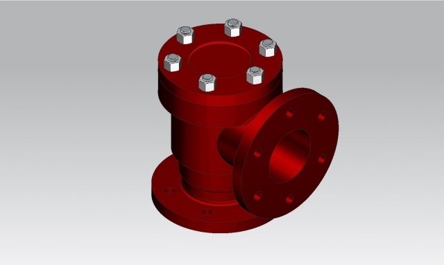non-return valve 3D 프린트 모델 .c4d .max .obj .3ds .fbx .stl .blend 