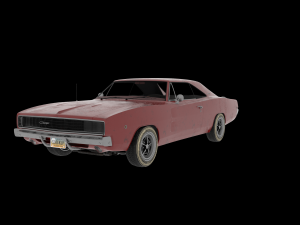 dodge charger r-t 1968 3D Model