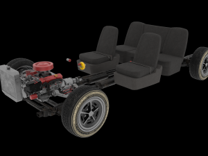 dodge charger r-t 1968 Modèle 3D