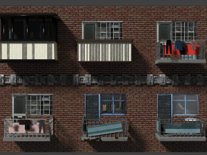 mini balcony pack 3D 모델