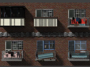 mini balkon paketi 3D Model