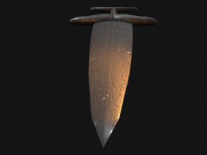 big steel baselard sword melee 3D-Modell