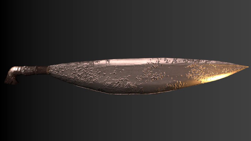 barong knife 3D Model .c4d .max .obj .3ds .fbx .stl .blend 