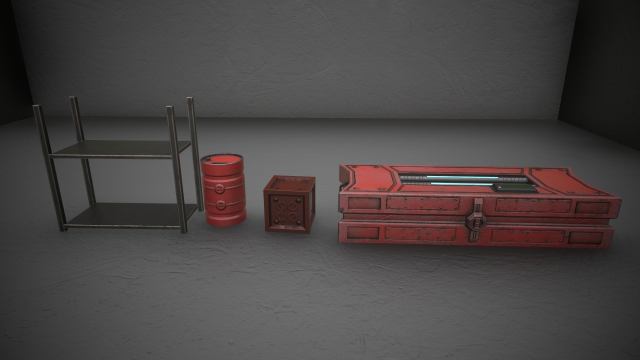 game asset box barrel shelf game ready s 3D Model .c4d .max .obj .3ds .fbx .stl .blend 