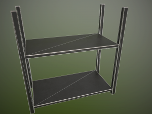 game asset box barrel shelf game ready s 3D Model