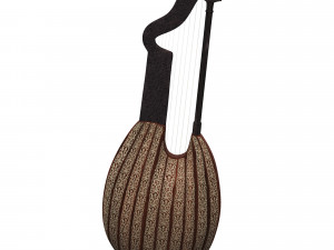medieval lute 3D 模型