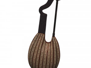 medieval lute 3D Model