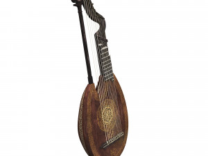 medieval lute 3D 模型