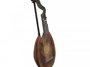 medieval lute 3D Model