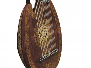 medieval lute 3D 模型