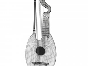 medieval lute 3D 模型