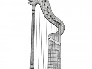 medieval lute 3D 模型