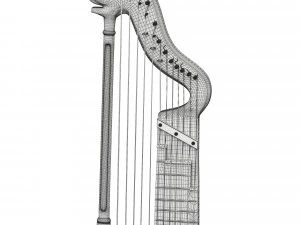 medieval lute 3D Model