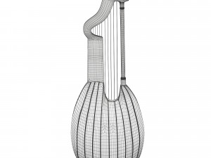 medieval lute 3D 模型