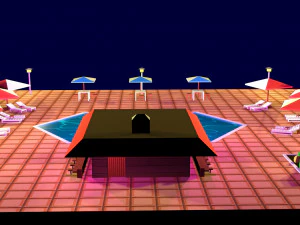 cartoon pool low poly 3D Model