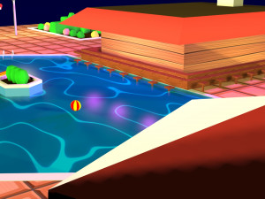 cartoon pool low poly 3D Model