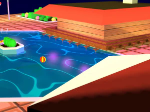 cartoon pool low poly 3D Model