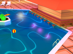cartoon pool low poly 3D Model