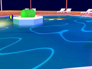 cartoon pool low poly 3D Model