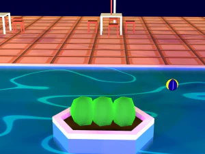 cartoon pool low poly 3D Model
