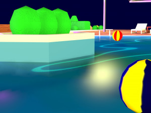 cartoon pool low poly 3D Model