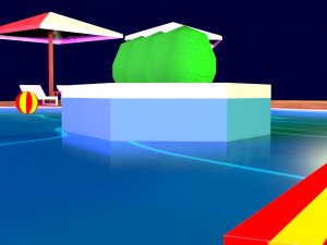 cartoon pool low poly 3D Model