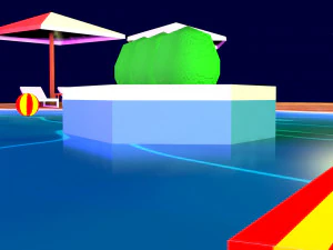 cartoon pool low poly 3D Model