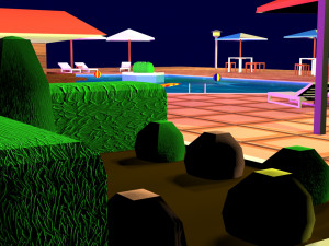 cartoon pool low poly 3D Model