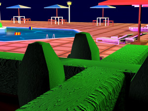 cartoon pool low poly 3D Model