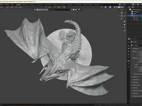 Dragon of the Desert 3D-printmodel