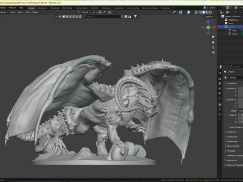 Dragon of the Desert 3D-printmodel