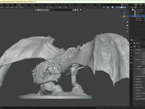 Dragon of the Desert 3D-printmodel