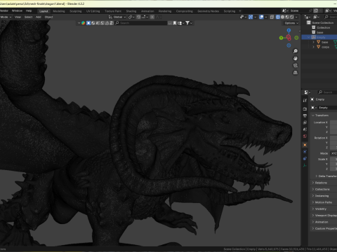 Dragon of the Desert 3D-printmodel