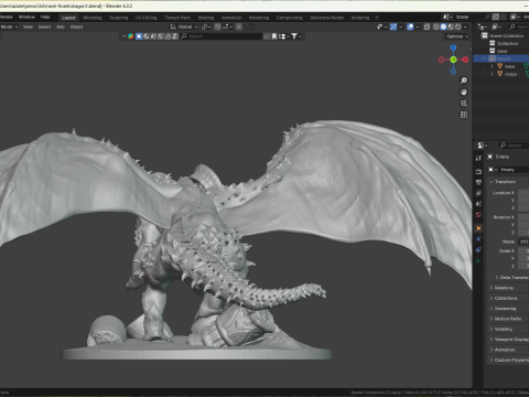 Dragon of the Desert 3D-printmodel