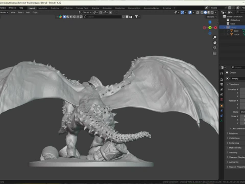 Dragon of the Desert - presupported 3D Print Model