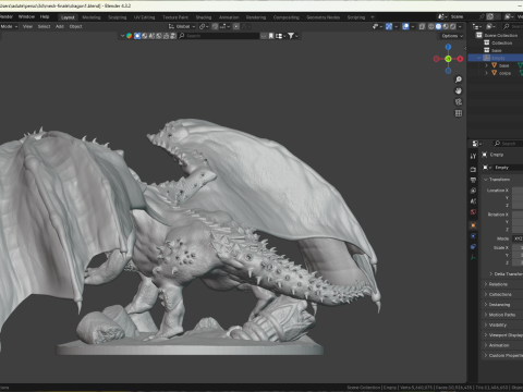 Dragon of the Desert 3D-printmodel