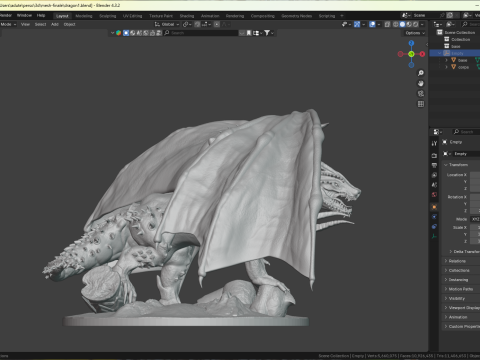 Dragon of the Desert 3D-printmodel