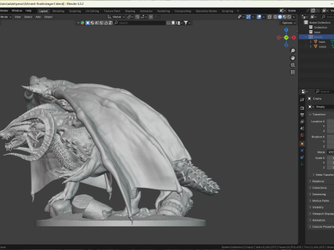 Dragon of the Desert 3D-printmodel