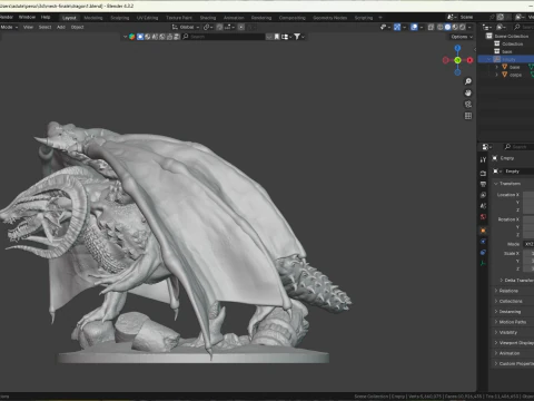 Dragon of the Desert - presupported 3D Print Model