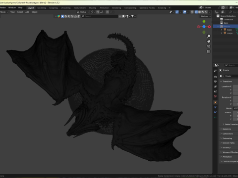 Dragon of the Desert 3D-printmodel