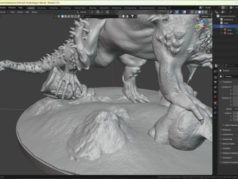 Dragon of the Desert 3D-printmodel