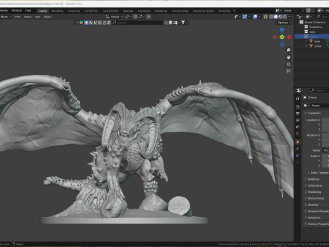Dragon of the Desert 3D-printmodel