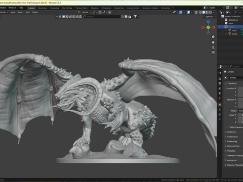 Dragon of the Desert 3D-printmodel