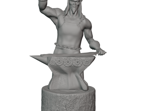 Elf blacksmith 3D 프린트 모델