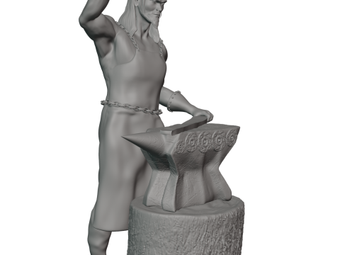 Elf blacksmith 3D 프린트 모델