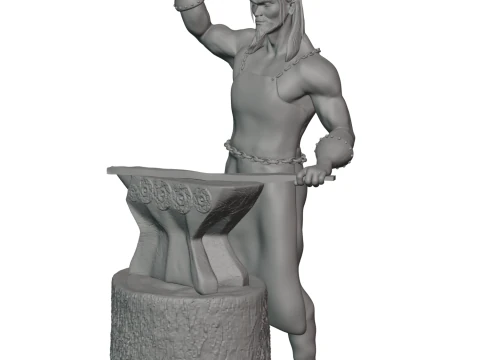 Elf blacksmith 3D Print Model