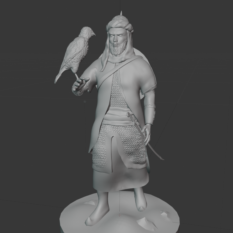Sharaf the desert warrior 3Dプリントモデル .c4d .max .obj .3ds .fbx .stl .blend 