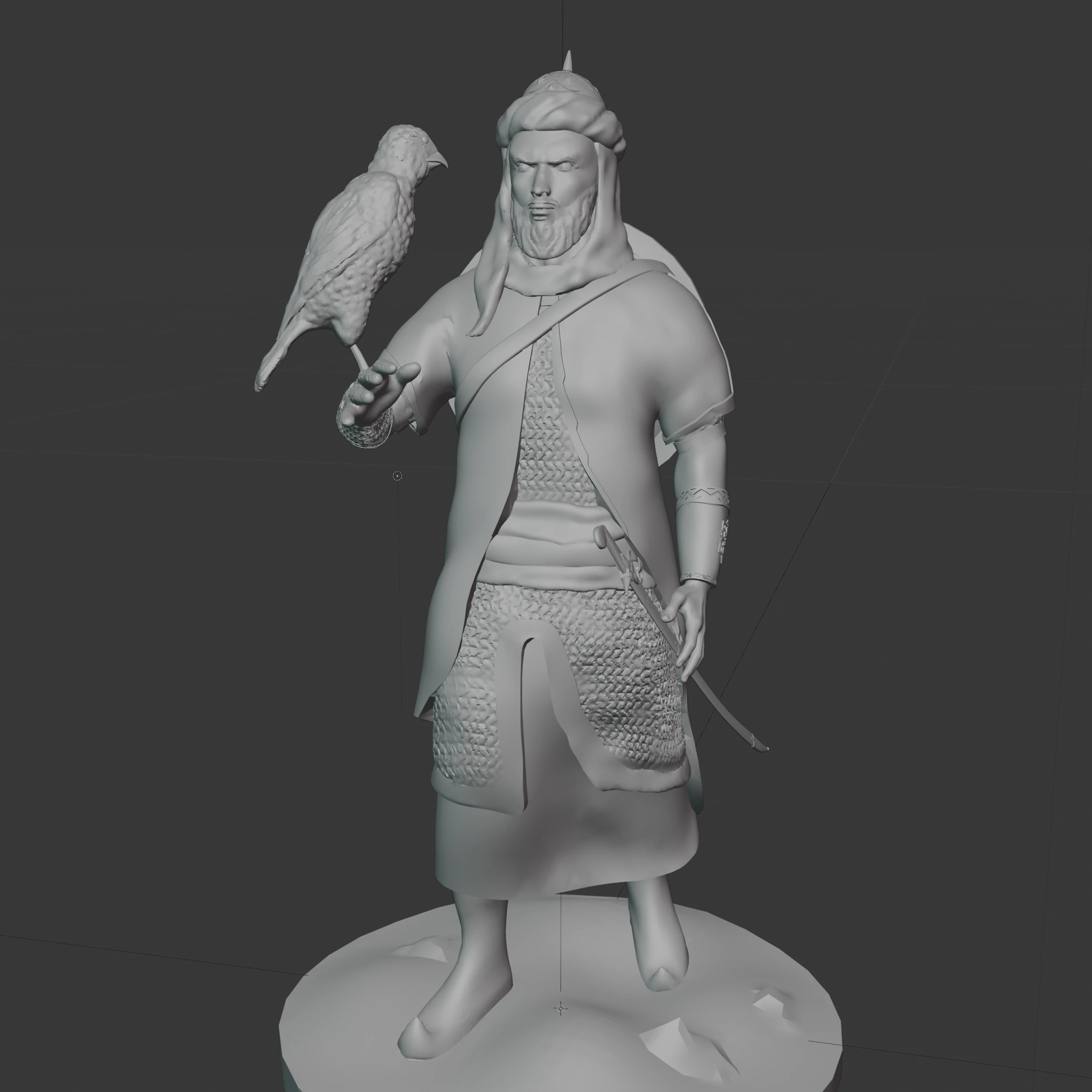 Sharaf the desert warrior 3D Print Model .c4d .max .obj .3ds .fbx .stl .blend 