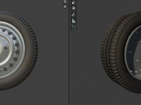 Classic Iron Wheel 3D Model