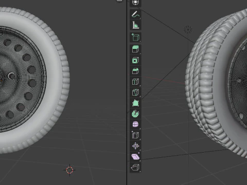 Classic Iron Wheel 3D Model
